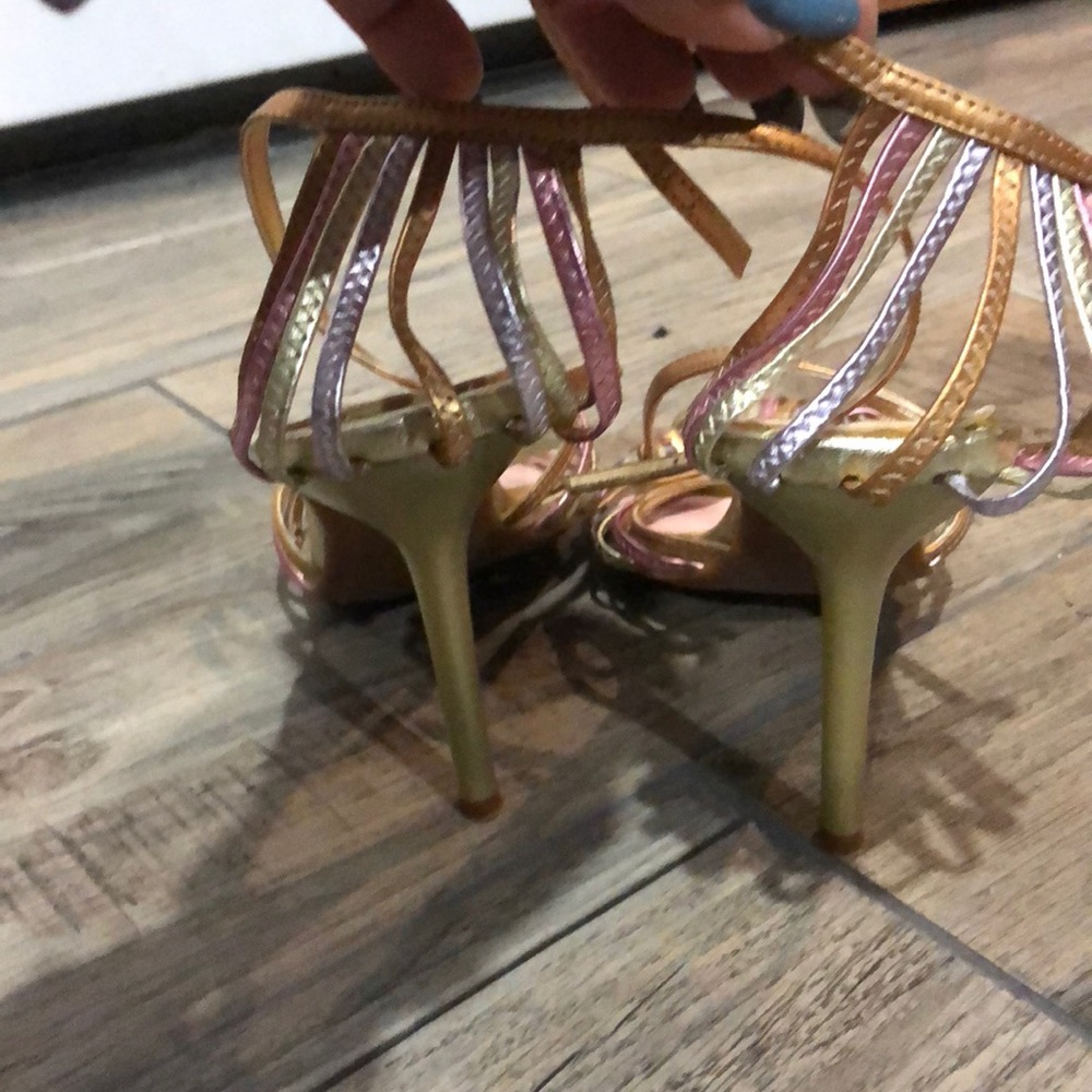 Multi Colored Multi Strapped Sandals - image 4